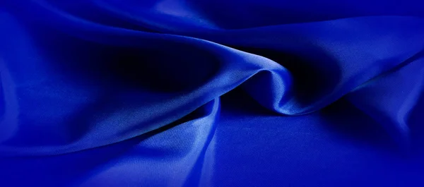 Textura, Tela de seda azul, Hecho solo para el estado de ánimo que introd — Foto de Stock
