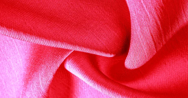 Tausta kuvio rakenne tapetti, Crimson vaaleanpunainen silkki kangas . — kuvapankkivalokuva