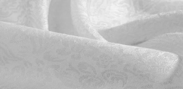 Textura fondo patrón tela floral ornamento blanco. Este co — Foto de Stock