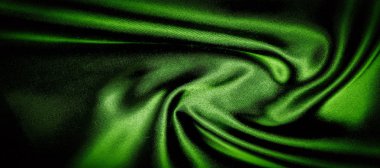 doku, arka plan, desen. yeşil ipek kumaş panoramik fotoğraf.