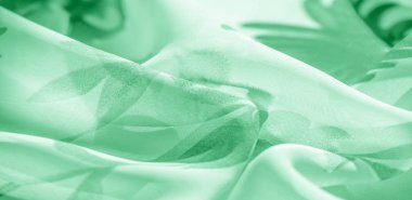 Doku arka plan, desen, duvar kağıdı. beyaz ipek kumaş, yeşil