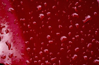 yaz yağmuru, araba boyasu su damlaları. küçük bir yuvarlak veya p