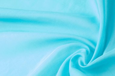 Kumaşın dokusu. İpek mavisi kumaş, su, mavi, Bond