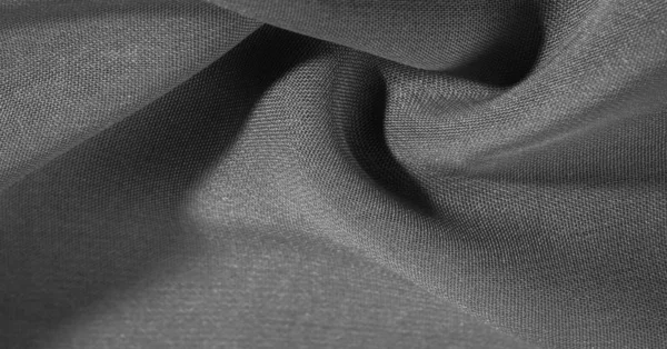 Tekstur, latar belakang, pola, abu-abu kain sutra hitam ini sangat l — Stok Foto