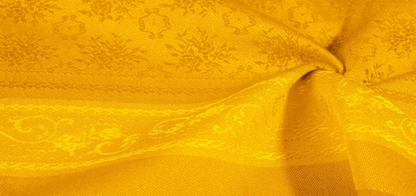 テクスチャの背景パターン。黄色い布これは、 — ストック写真