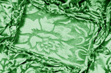 velor yeşil kumaş Kadife desen bir sünnetsiz altından oyulmuş