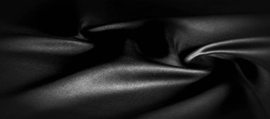 doku, arka plan, desen. Siyah ipek kumaş. Bu siyah ve