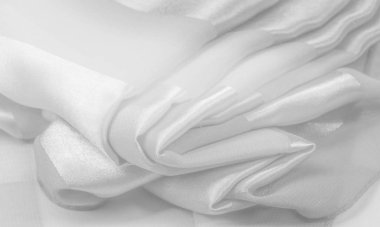 Doku, arka plan, metalik s ile beyaz ipek çizgili kumaş