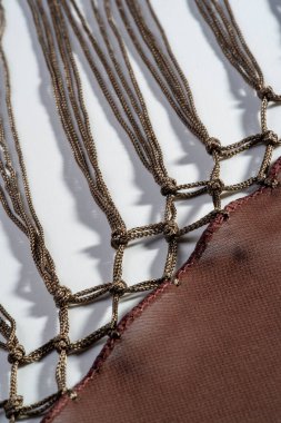 İpek kumaş Arka plan dokusu. Bu doğal kahverengi bir atkı.