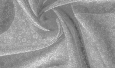 Doku deseni, beyaz arka plan üzerinde siyah gri ipek kumaş, f