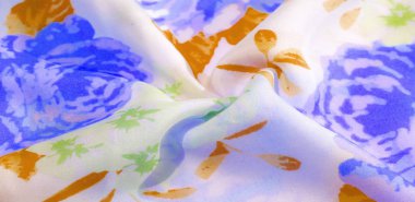 doku deseni pamuklu kumaş. Beyaz bir backgrou üzerinde çiçekler güller