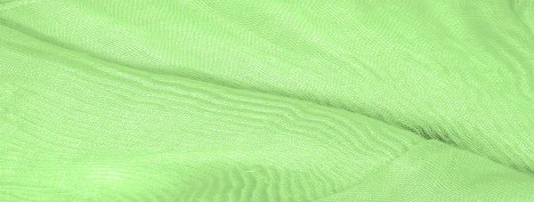 Текстура, фон, візерунок, зелений шовк гофровані подрібнені казкові — стокове фото