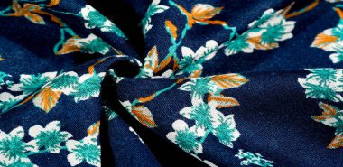 Doku, arka plan, desen, f yeşil renkleri ile kumaş mavi