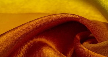 Doku, arka plan, metalik bir sarı ipek çizgili kumaş 