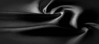 doku, arka plan, desen. Siyah ipek kumaş. Bu siyah ve