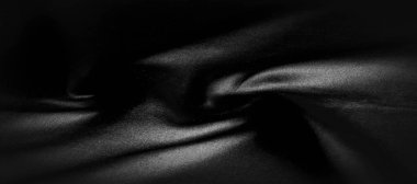 doku, arka plan, desen. Siyah ipek kumaş. Bu siyah ve