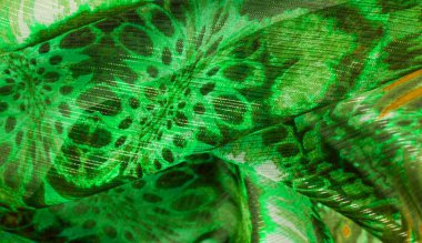 Arka plan dokusu, desen. Yeşilimsi zümrüt gölgesinden ipek.