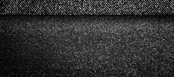 Textúra, háttér, mintázat. Szövet szürke fekete bevont találkozott — Stock Fotó