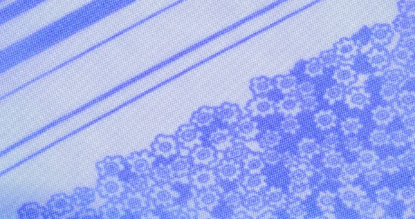 Textura, vzorek, modrá hedvábná látka na bílém pozadí, květina — Stock fotografie