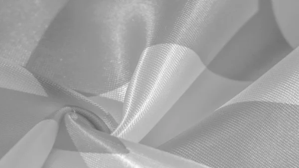 Textúra, háttér, mintázat, selyem szürke és a fehér krepp lehelete. — Stock Fotó