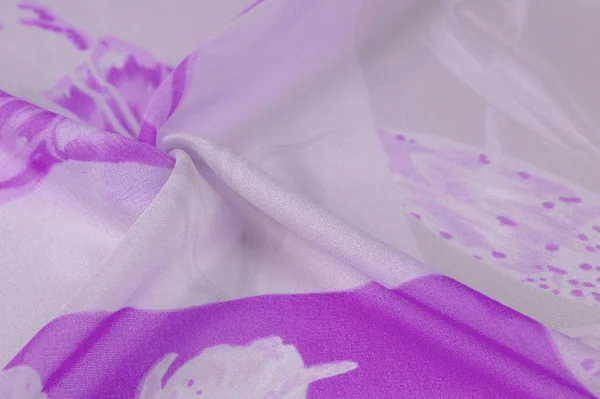 TTexture, sfondo, modello, tessuto di seta, Viola su argento bac — Foto Stock