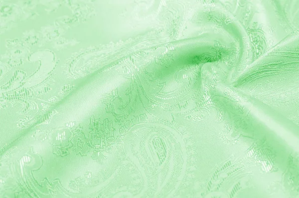 Latar belakang tekstur sutra hijau langsing dan cahaya, tambahkan ke y — Stok Foto