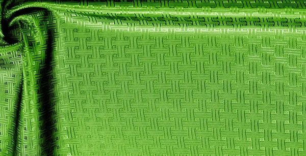 배경 질감 녹색 실크 원단 작은 체크 패티 — 스톡 사진