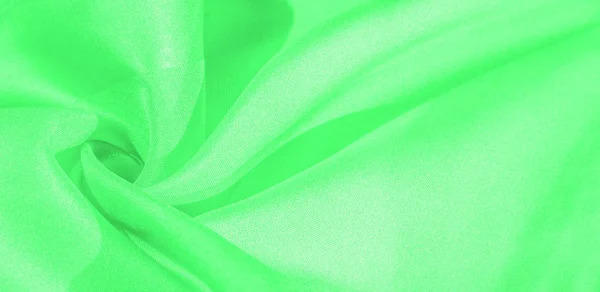 Textúra, háttér, minta, selyem szövet, zöld színű. Ez a-s — Stock Fotó