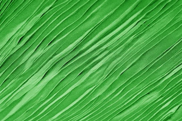 Texture, background, pattern, Fabric silk pleated green. This be — Stock Photo, Image