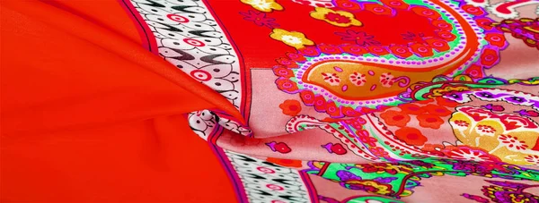Текстура, тло, Шовкова тканина Пейслі, індійські теми прикрашених т — стокове фото
