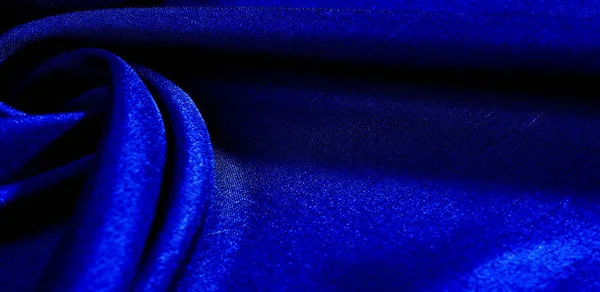Textuur, achtergrond, patroon, blauwe kleur, stof. Katoenweefsel — Stockfoto