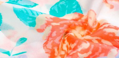 doku deseni pamuklu kumaş. Beyaz bir backgrou üzerinde çiçekler güller