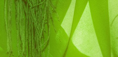 İpek kumaş Arka plan dokusu. Bu doğal bir yeşil salata.