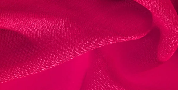 Pola tekstur kain sutra merah. Ini organza sutra ha — Stok Foto