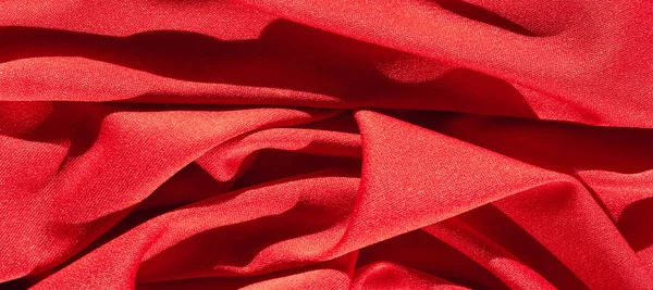 Texture, background, silk fabric red female shawl Convenient for — Stock Photo, Image