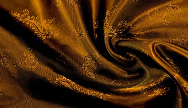 Текстура фона Желтая горчица коричневый шифон ткани W — стоковое фото