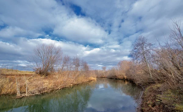 Paesaggio Invernale Autunno Novembre Alla Fine Del Mese Una Stagione — Foto Stock