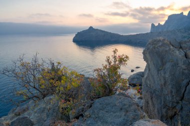 Kırım Yarımadası 'nın fotoğrafları. Golitsyn izleri Green Bay 'in güneybatı kıyısından geliyor. İzler, Çar II. Nicholas 'ın gelmesiyle Prens Golitsyn' in emriyle dikildi..