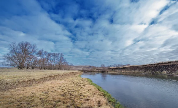 Herbst Winterlandschaft November Ende Des Monats Eine Traurige Düstere Jahreszeit — Stockfoto