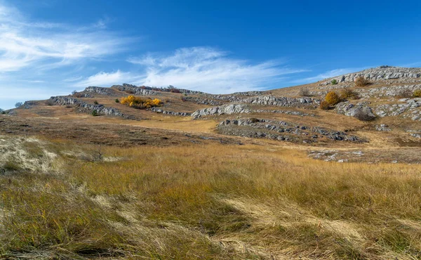 Otoño Fotos Península Crimea Monte Demerdzhi Famoso Hito Crimea Este — Foto de Stock