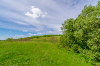 Bahar fotoğrafçılığı, eriyen kar ve yaz yağmurlarından oluşan eski bir vadi. Ceviz, meşe, huş ağacı, dağ külleri ve ıhlamur ormanları kenarlarda yetişir. Beyaz bulutlu parlak, yumuşak gökyüzü