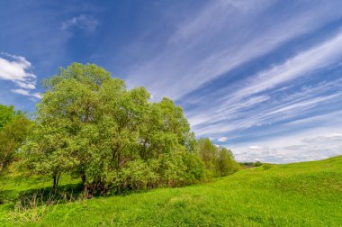 Bahar fotoğrafçılığı, eriyen kar ve yaz yağmurlarından oluşan eski bir vadi. Ceviz, meşe, huş ağacı, dağ külleri ve ıhlamur ormanları kenarlarda yetişir. Beyaz bulutlu parlak, yumuşak gökyüzü