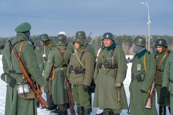 Winterlandschap Wederopbouw Van Militaire Operaties Van Grote Patriottische Oorlog Met — Stockfoto