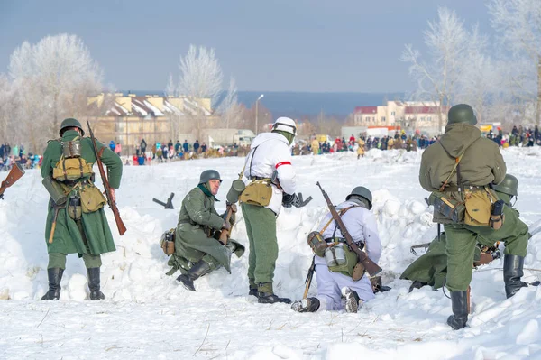 Kış Manzarası Faşist Işgalciler Naberezhnye Chelny Tatarstan Rusya Ile Büyük — Stok fotoğraf