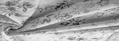 Doku, arkaplan, desen, çiçek desenli beyaz pamuk kumaş