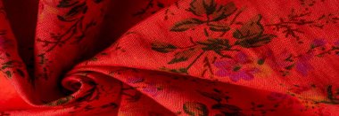 Doku, arkaplan, desen, çiçek desenli pembe pamuk kumaş