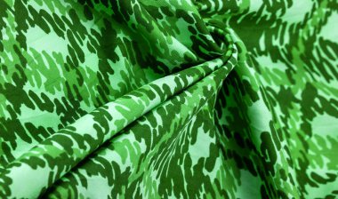 Arkaplan tasarımı dokusu, yeşil ipek kumaş, soyutlama, telif hakkı baskısı, askeri kamuflaj yün kumaşı, tasarımlarınız size askeri malzeme sağlar.,