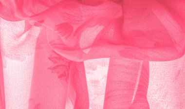 Arka plan dokusu, kırmızı ipek kumaş boyalı çayır çiçekleri, kumaş, tipik dokuma ya da örgü iplikleriyle üretilen kumaş.