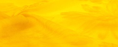 Arkaplan dokusu, sarı ipek kumaş boyalı çayır çiçekleri, spektrumda yeşil ve turuncu arasında renkler, ana çıkarıcı renk, olgun limon ya da yumurta sarısı gibi boyanmış..