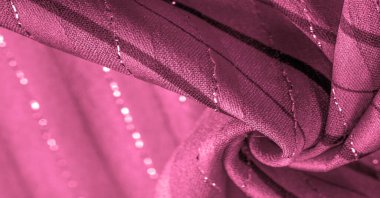 Tasarım arka plan dokusu, lurex çizgili kırmızı ipek kumaş, taze ve rahat bir stil için mükemmel..